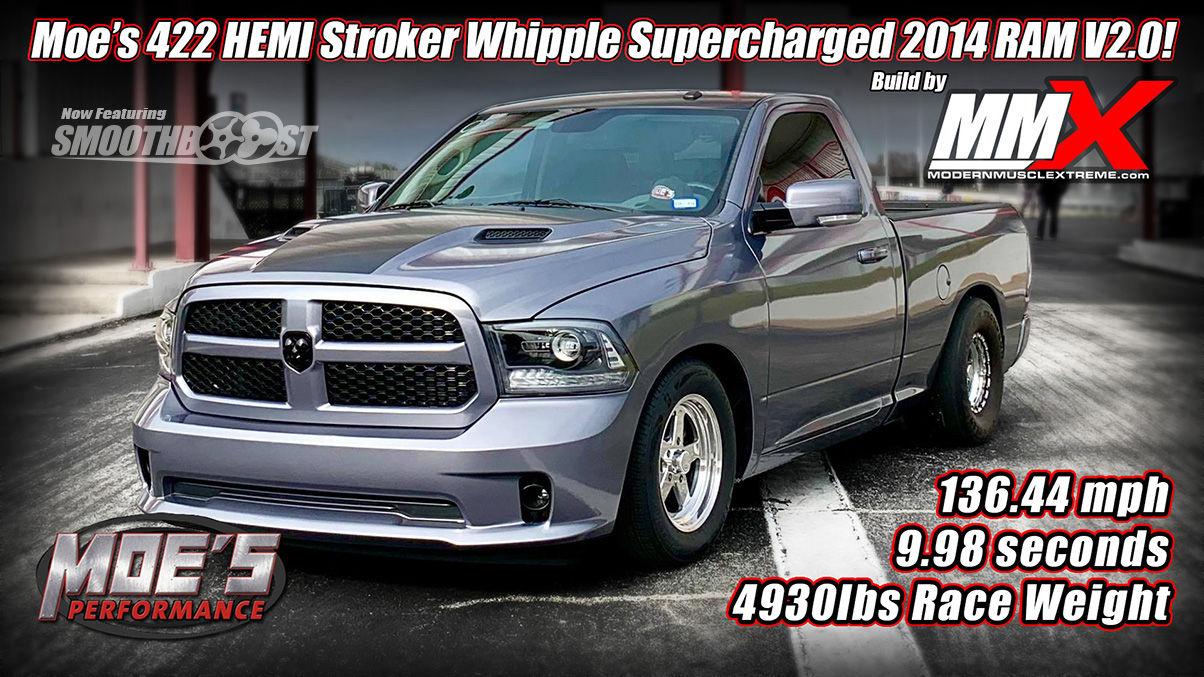 Moe's 422 HEMI Stroker Whipple Supercharged 2014 RAM Truck Build by MMX / ModernMuscleXtreme.com