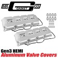 HEMI 5.7 6.4 Aluminum Valve Covers (Silver) by Mr Gasket