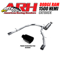 2019 DODGE RAM 1500 HEMI LONG SYSTEM Single In / Dual Out Catback with 4" Tips by American Racing Headers