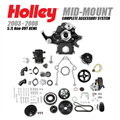 2003 - 2008 5.7L Non-VVT HEMI Mid-Mount Complete Accessory System (Black) (SFI Certified Damper Style) by Holley