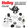 2003 - 2008 5.7L Non-VVT HEMI Mid-Mount Complete Accessory System (Black) (Cast Damper Style) by Holley