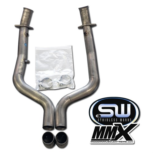 6.4L 392 HEMI Performance Catless Mid Pipes by Stainless Works and