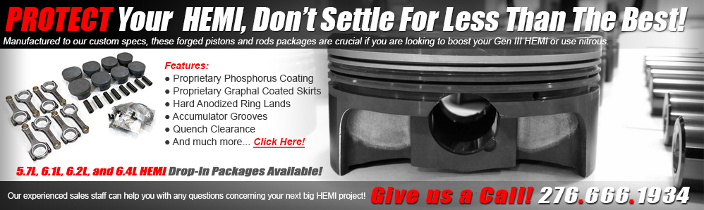 ModernMuscleXtreme Forged HEMI Drop-In Pistons - Over 40 years of HEMI experience!