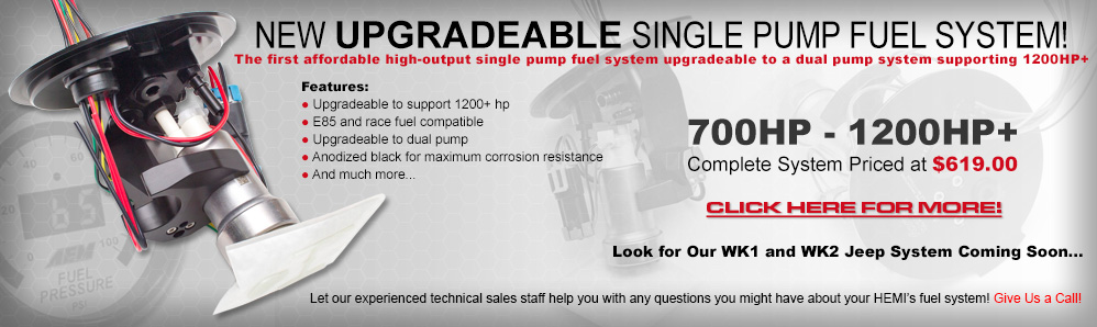 ModernMuscleXtreme offers the best HEMI single pump upgradeable high output fuel system!