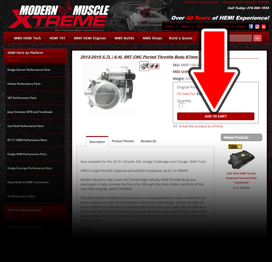 Add HEMI Parts to Your Cart!