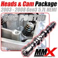 2003-2008 5.7L HEMI CNC Ported Heads and Performance Camshaft Package by MMX