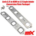 Early 5.7L to 5.7L Eagle HEMI Intake Conversion Plates by Modern Muscle Performance