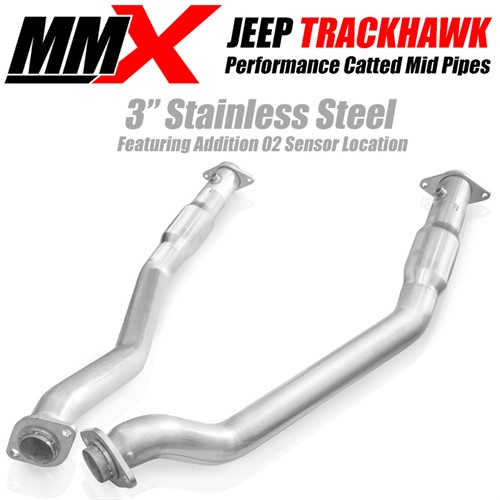 Jeep Trackhawk Cat Delete MidPipes by Stainless Works WK2 SRT8