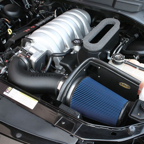 6.1L HEMI Cold Air Intake w/ Hood Scoop Blue "Dry" by Airaid