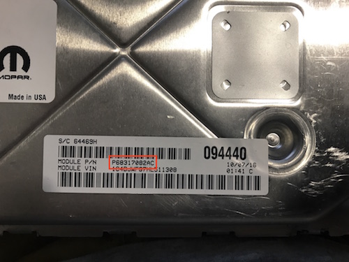 HEMI PCM CAL ID Location