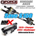 2015-2023 Challenger - Charger Axles by Gforce and Differntial Brace by MMX Combo