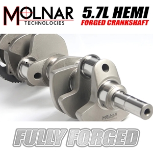 5.7L Non-VVT and 6.1L HEMI Replacement Crankshaft - Forged by Molnar