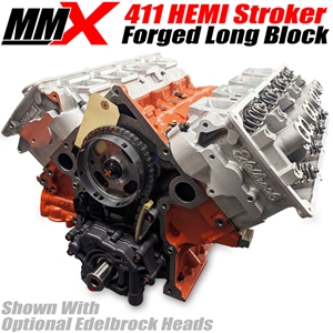 411 HEMI Stroker Long Block Engine - 6.4L or 6.2L Based by MMX