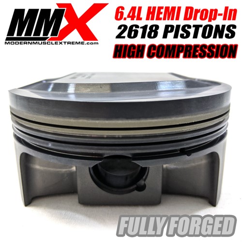 6.4L 392 HEMI Drop In Pistons Forged 2618 High Compression by MMX