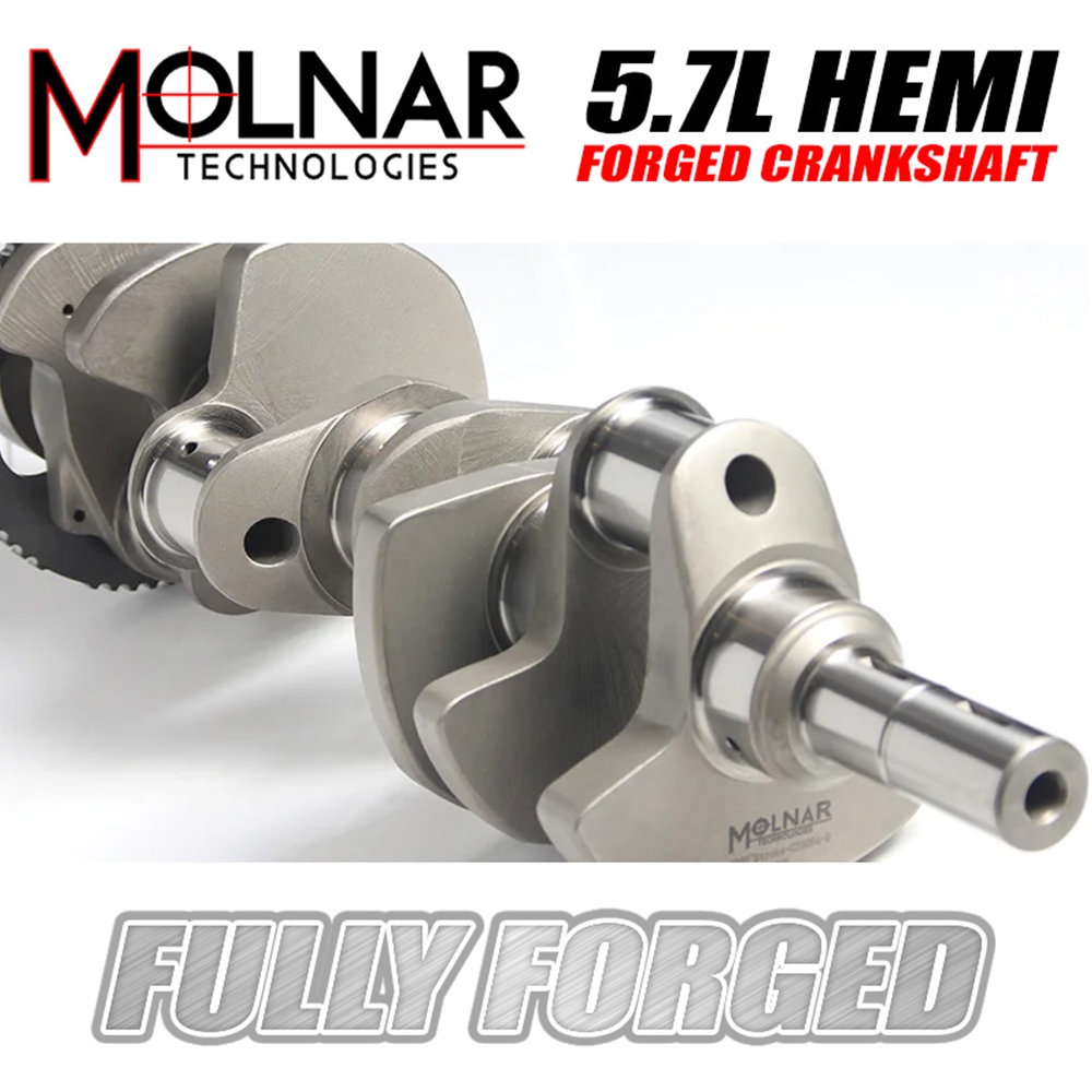 5.7L Non-VVT and 6.1L HEMI Replacement Crankshaft - Forged by Molnar