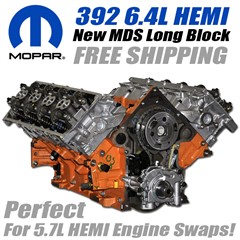 6.4L HEMI Factory NEW MDS Long Block by MOPAR 68411264AA