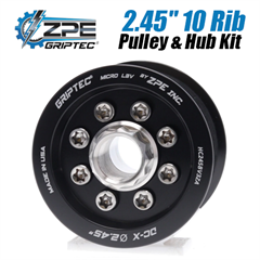 2.45-inch 10 Rib ZPE GripTec 2pc HellCat L3V Black Pulley & Hub Kit by ZPE GripTec