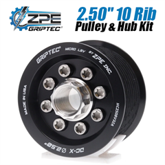 2.50-inch 10 Rib ZPE GripTec 2pc HellCat L3V Black Pulley & Hub Kit by ZPE GripTec