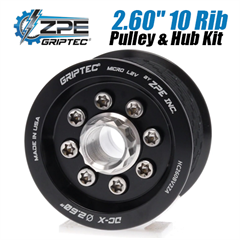 2.60-inch 10 Rib ZPE GripTec 2pc HellCat L2V Black Pulley & Hub Kit by ZPE GripTec