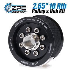 2.65-inch 10 Rib ZPE GripTec 2pc HellCat L2V Black Pulley & Hub Kit by ZPE GripTec