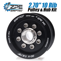 2.70-inch 10 Rib ZPE GripTec 2pc HellCat L2V Black Pulley & Hub Kit by ZPE GripTec