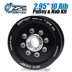 2.95-inch 10 Rib ZPE GripTec 2pc HellCat L2V Black Pulley & Hub Kit by ZPE GripTec