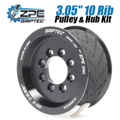 3.05-inch 10 Rib ZPE GripTec 2pc HellCat L2V Black Pulley & Hub Kit by ZPE GripTec