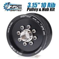 3.15-inch 10 Rib ZPE GripTec 2pc HellCat L2V Black Pulley & Hub Kit by ZPE GripTec