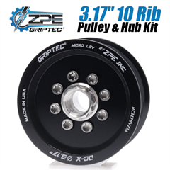3.17-inch 10 Rib ZPE GripTec 2pc HellCat L2V Black Pulley & Hub Kit by ZPE GripTec
