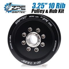 3.25-inch 10 Rib ZPE GripTec 2pc HellCat L2V Black Pulley & Hub Kit by ZPE GripTec