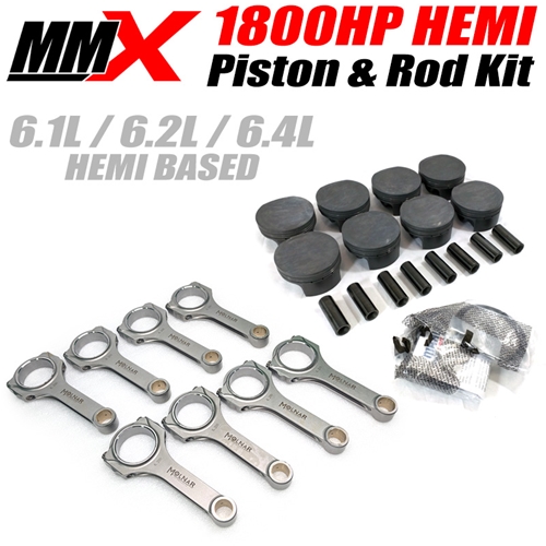 6.1L 6.2L 6.4L HEMI Forged Pistons and Rods 1800HP Package by MMX