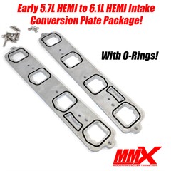Early 5.7L to 6.1L HEMI Intake Conversion Plates With O-rings by Modern Muscle Performance